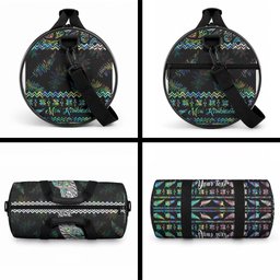 Personalised New Zealand Christmas Duffle Bag Maori Fern Manaia Meri Kirihimete with Papaua Shell