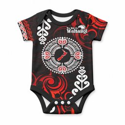 New Zealand Waitangi Day Personalised Baby Onesie Aotearoa Te Ra O Waitangi With Maori Tattoo
