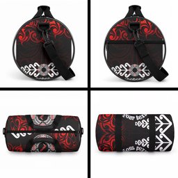 New Zealand Waitangi Day Personalised Duffle Bag Aotearoa Te Ra O Waitangi With Maori Tattoo