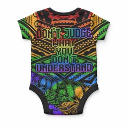 New Zealand LGBT Fern Heart Baby Onesie Dont judge What You Dont Understand