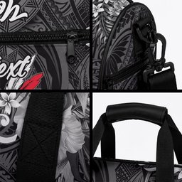 New Zealand Custom Women's Day Duffle Bag Maori Girl Feathers of Hope - Black