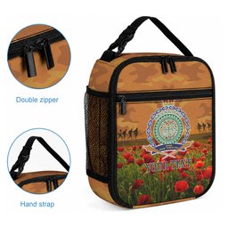 Niue ANZAC Day Personalised Lunch Bag with Poppy Field