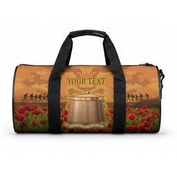 Tokelau ANZAC Day Personalised Duffle Bag with Poppy Field