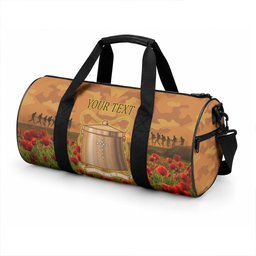 Tokelau ANZAC Day Personalised Duffle Bag with Poppy Field