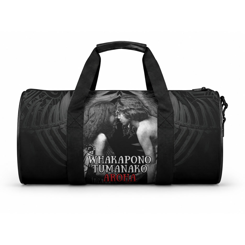 New Zealand Mother's Day Duffle Bag Maori Hongi Aroha Ahau Ki A Koe Mama