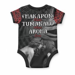 New Zealand Mother's Day Baby Onesie Maori Hongi Aroha Ahau Ki A Koe Mama