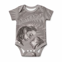 New Zealand Mother's Day Baby Onesie Maori Mo Toku Mama Silver Fern