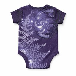 New Zealand Matariki Baby Onesie Purple Milky Way Stars Night Sky