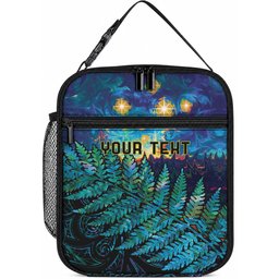 Matariki Te Tau Hou Maori Personalised Lunch Bag New Zealand Silver Fern Night Starry Sky