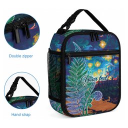 Personalised New Zealand Matariki Art Star Lunch Bag Koru Fern Night Starry Sky