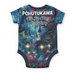 New Zealand Matariki Pohutukawa Baby Onesie Te Mauri te Ora