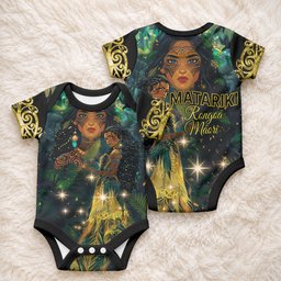 New Zealand Matariki Baby Onesie Rongoā Māori Wellbeing and Good Luck