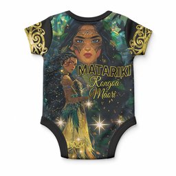 New Zealand Matariki Baby Onesie Rongoā Māori Wellbeing and Good Luck