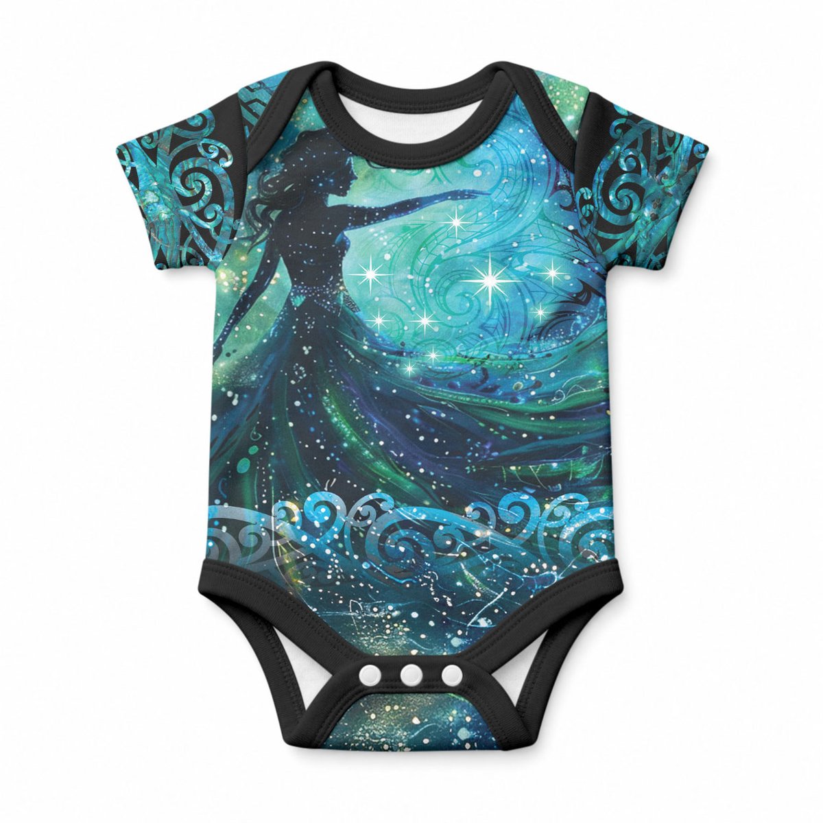 New Zealand Matariki Hiwa-i-te-rangi Baby Onesie Titiro ki nga Whetu Wishing Star
