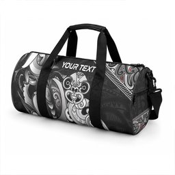 Personalised New Zealand Potae Pango Cricket Duffle Bag Special Maori Hei Tiki Tribal Tattoo