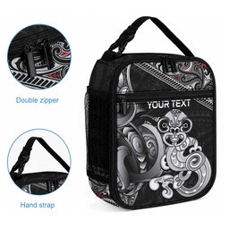 Personalised New Zealand Potae Pango Cricket Lunch Bag Special Maori Hei Tiki Tribal Tattoo