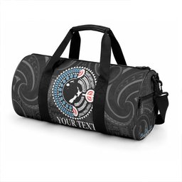 Custom Fiji and New Zealand Duffle Bag Maori Fern Mix Tapa Tribal Unique