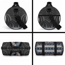 Custom Fiji and New Zealand Duffle Bag Maori Fern Mix Tapa Tribal Unique