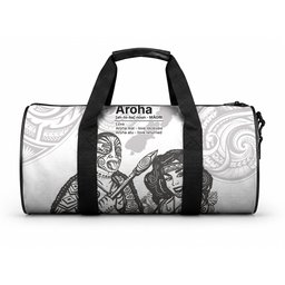Aroha Maori Language Duffle Bag Te Reo Maori Inspired Art