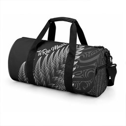 New Zealand Te Reo Māori Duffle Bag Simple Black Fern