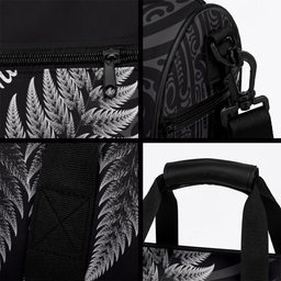 New Zealand Te Reo Māori Duffle Bag Simple Black Fern