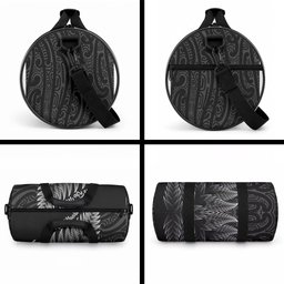 New Zealand Te Reo Māori Duffle Bag Simple Black Fern