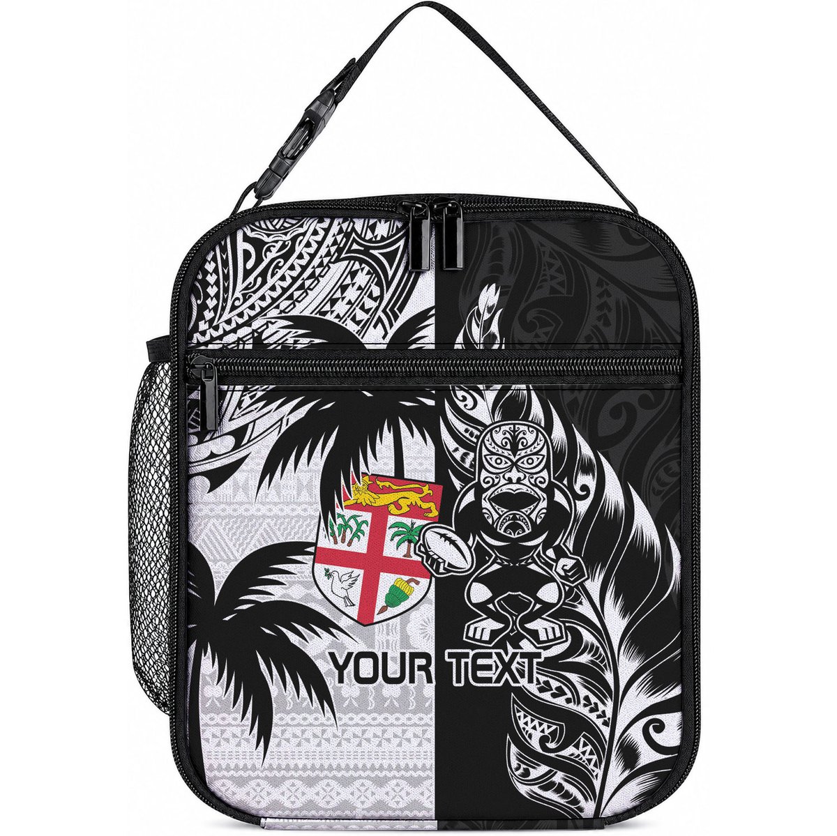 Custom Fiji New Zealand Lunch Bag Maori mix Tapa Pattern Version