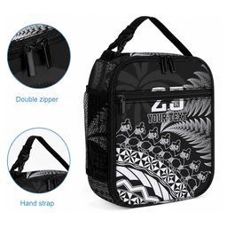 Custom Fiji New Zealand Maori Rugby Lunch Bag Cibi Dance with Black Fern