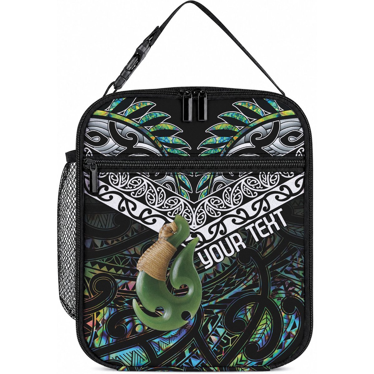 Personalised Maori Manaia Lunch Bag New Zealand Tribal Hei Matau Papua Shell