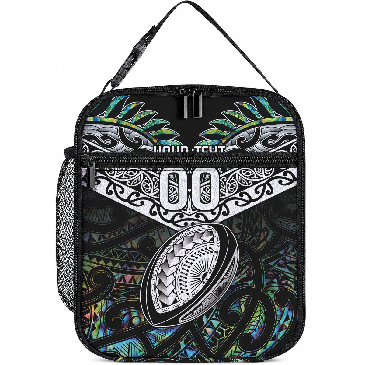 Custom New Zealand Lunch Bag Maori Rugby Tattoo Papua Shell