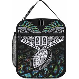 Custom New Zealand Lunch Bag Maori Rugby Tattoo Papua Shell