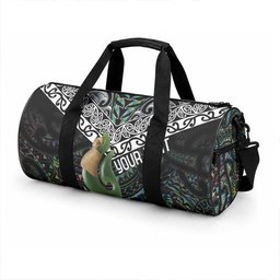 Personalised Maori Manaia Duffle Bag New Zealand Tribal Hei Matau Papua Shell