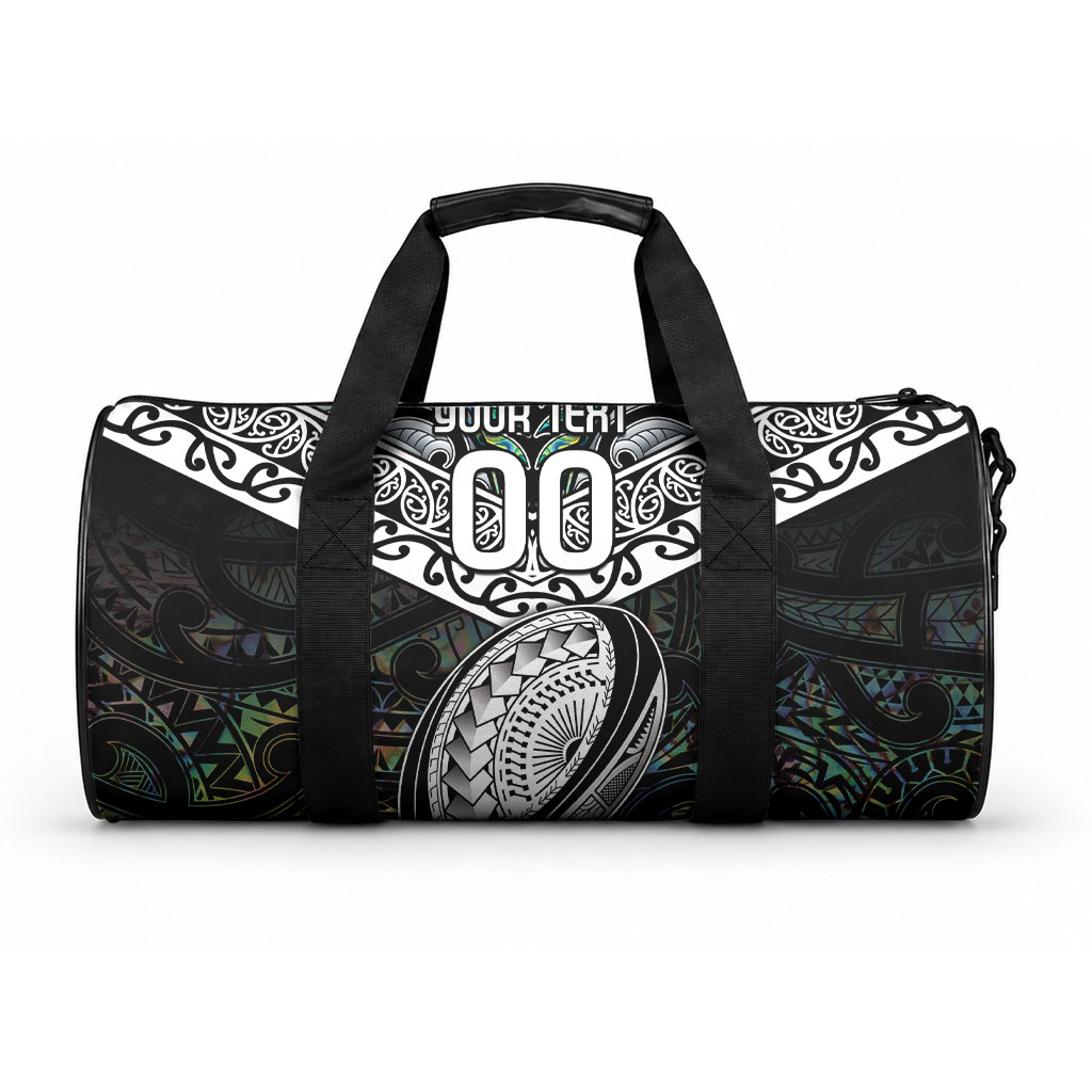 Custom New Zealand Duffle Bag Maori Rugby Tattoo Papua Shell
