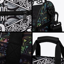 Custom New Zealand Duffle Bag Maori Rugby Tattoo Papua Shell
