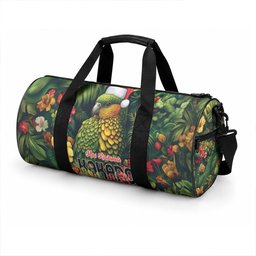 Meri Kirihimete Kakapo Duffle Bag New Zealand Christmas with Tropical Vibe