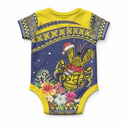 Monuina e Kilisimasi Niue Christmas Baby Onesie Niuean Tribal Pattern
