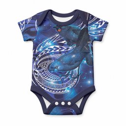 North Island Kokako and South Island Kokako Baby Onesie New Zealand Native Bird with Galaxy Vibe