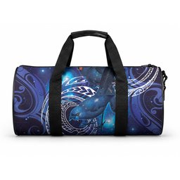 North Island Kokako and South Island Kokako Duffle Bag New Zealand Native Bird with Galaxy Vibe