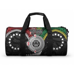 Aotearoa and Cook Islands Mo Te Tiriti Duffle Bag New Zealand Honour The Treaty Ake!Ake!Ake!