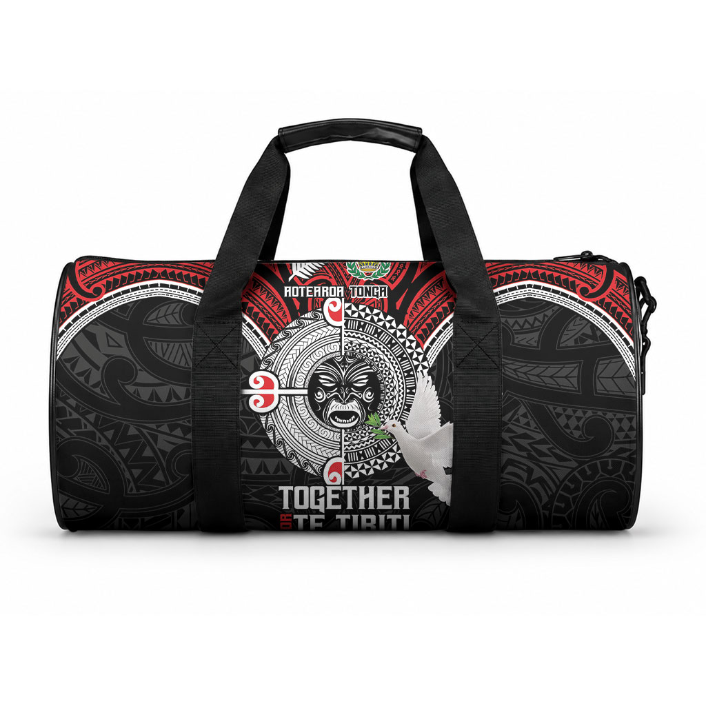 Aotearoa and Tonga Mo Te Tiriti Duffle Bag New Zealand Honour The Treaty Ake!Ake!Ake!
