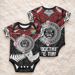 Aotearoa and Tonga Mo Te Tiriti Baby Onesie New Zealand Honour The Treaty Ake!Ake!Ake!