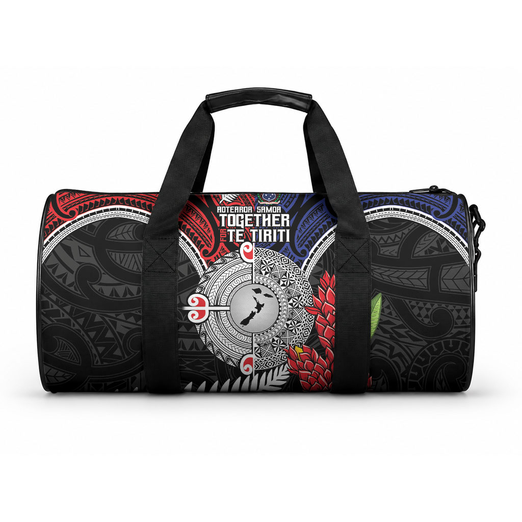 Aotearoa and Samoa Mo Te Tiriti Duffle Bag Tangata Moana Stand with Tangata Whenua
