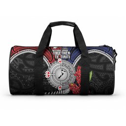 Aotearoa and Samoa Mo Te Tiriti Duffle Bag Tangata Moana Stand with Tangata Whenua