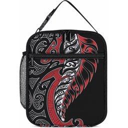 Koru Fern New Zealand Lunch Bag Maori Tribal Pattern