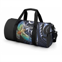 New Zealand Kea Bird Personalised Duffle Bag Maori Tribal Koru Art