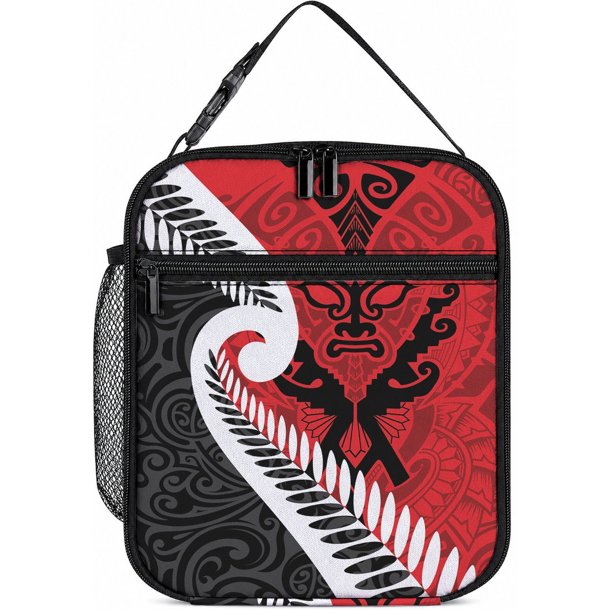 Silver Fern Koru Swirls with Maori Ta Moko Lunch Bag
