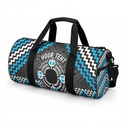 Personalised Aotearoa Niho Taniwha Motif Duffle Bag Blue Style