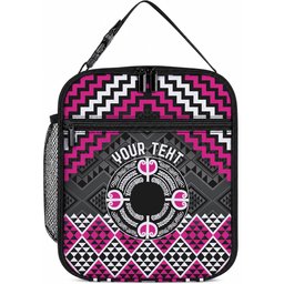Personalised Aotearoa Niho Taniwha Motif Lunch Bag Pink Style