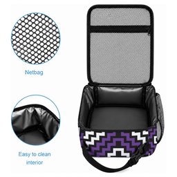 Personalised Aotearoa Niho Taniwha Motif Lunch Bag Violet Style