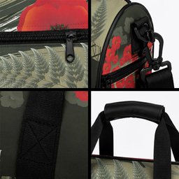 ANZAC Day We Remember Duffle Bag Maori Silver Fern Camouflage Motif